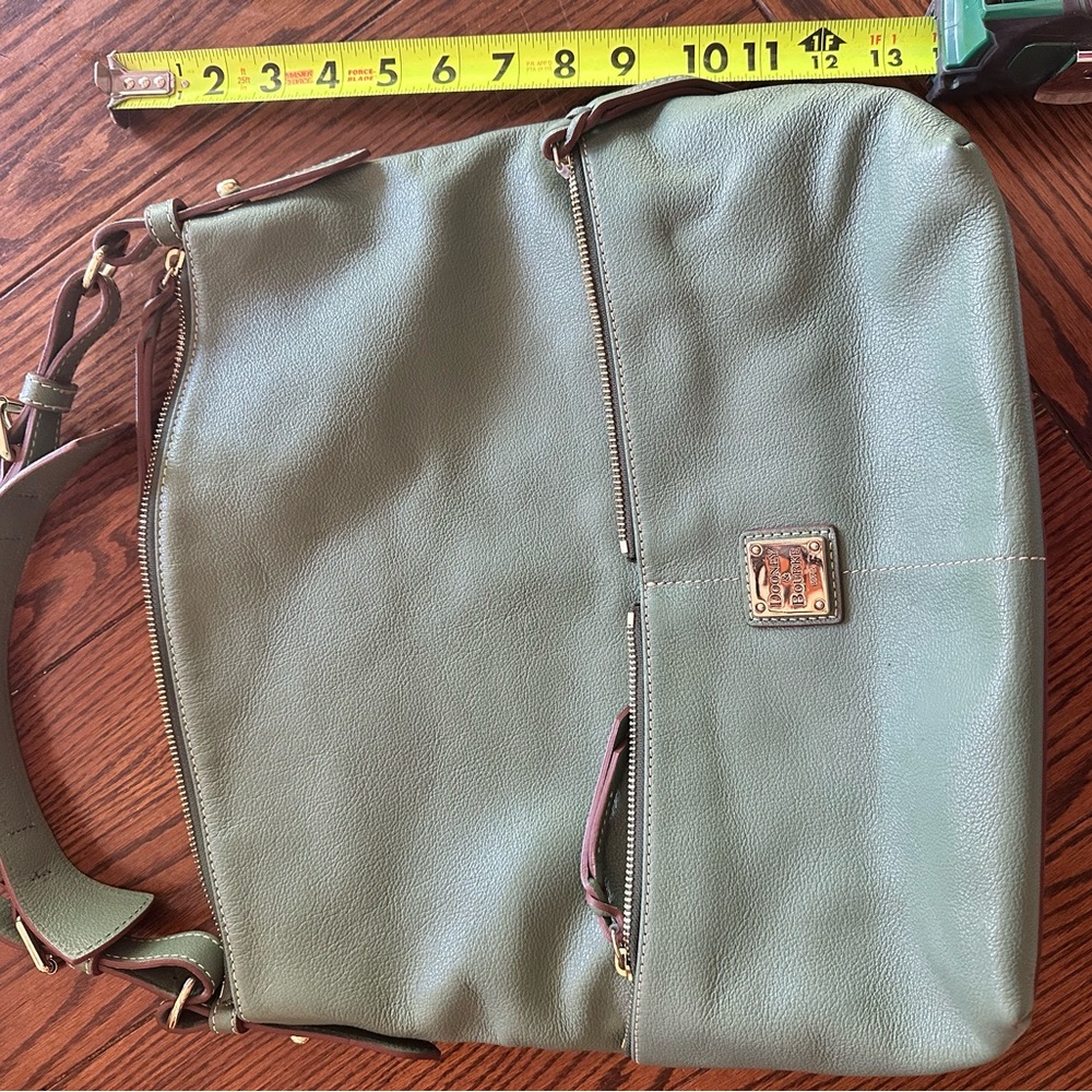 Green Dooney Leather Shoulder Bag